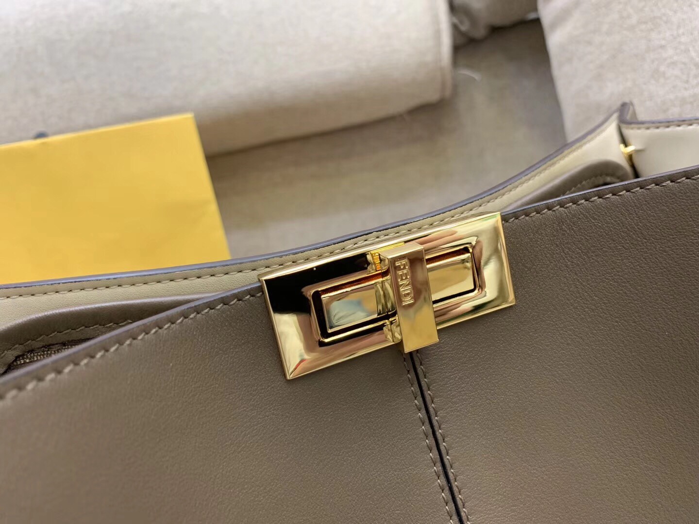 F**di brown peekaboo x lite large bag