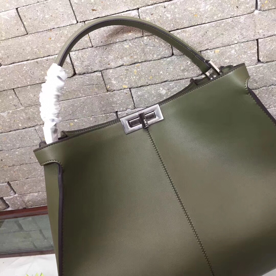 F**di green peekaboo x lite large bag