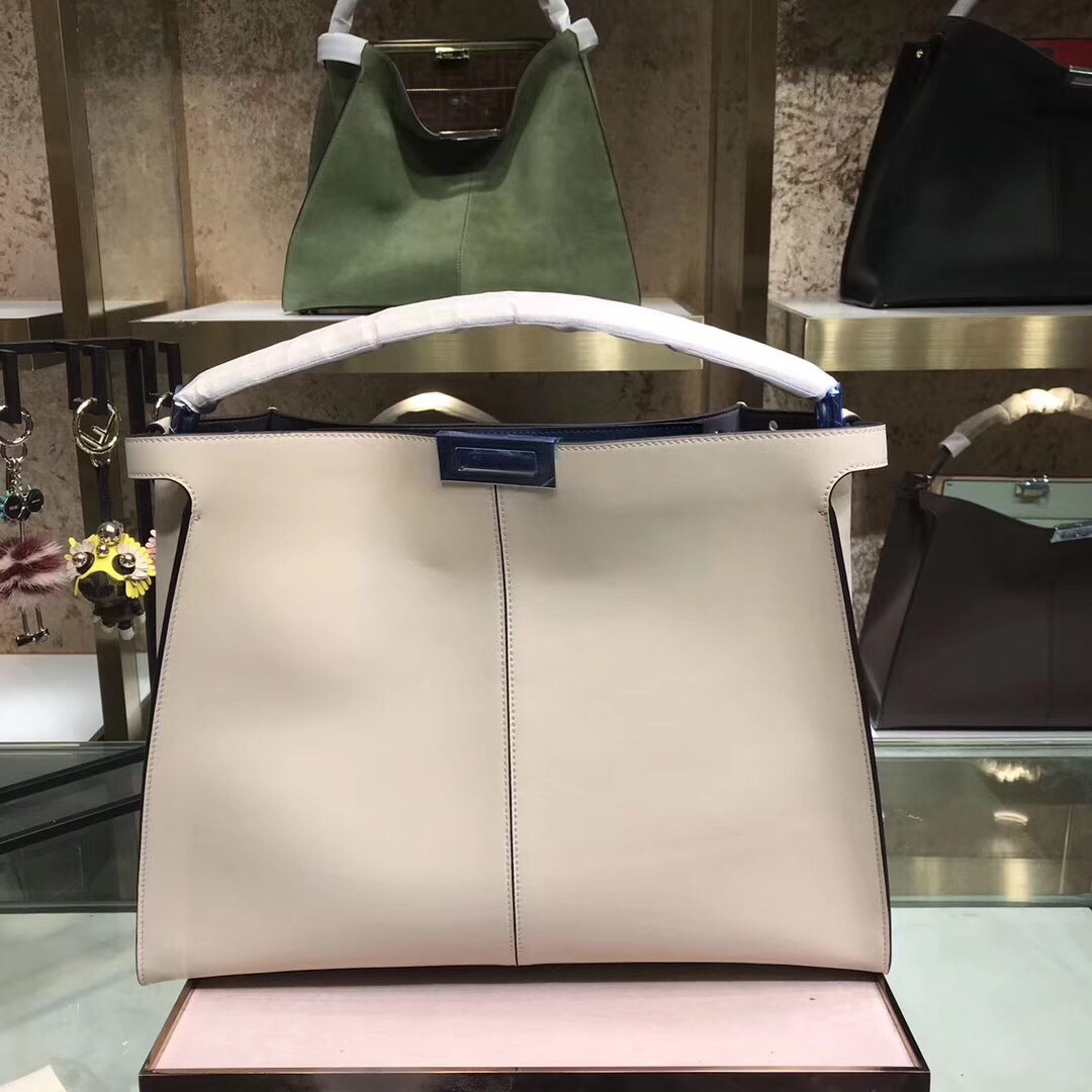 F**di white peekaboo x lite large bag
