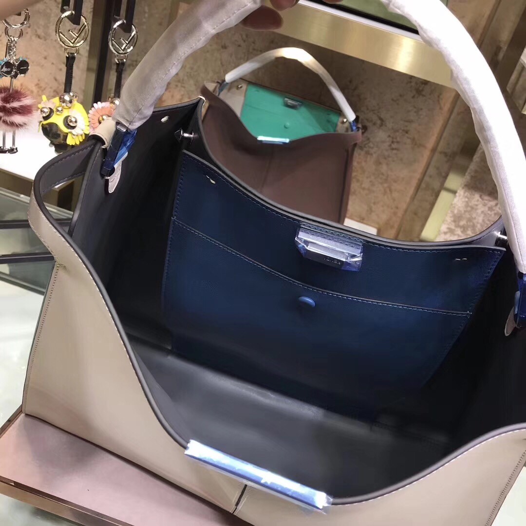 F**di white peekaboo x lite large bag