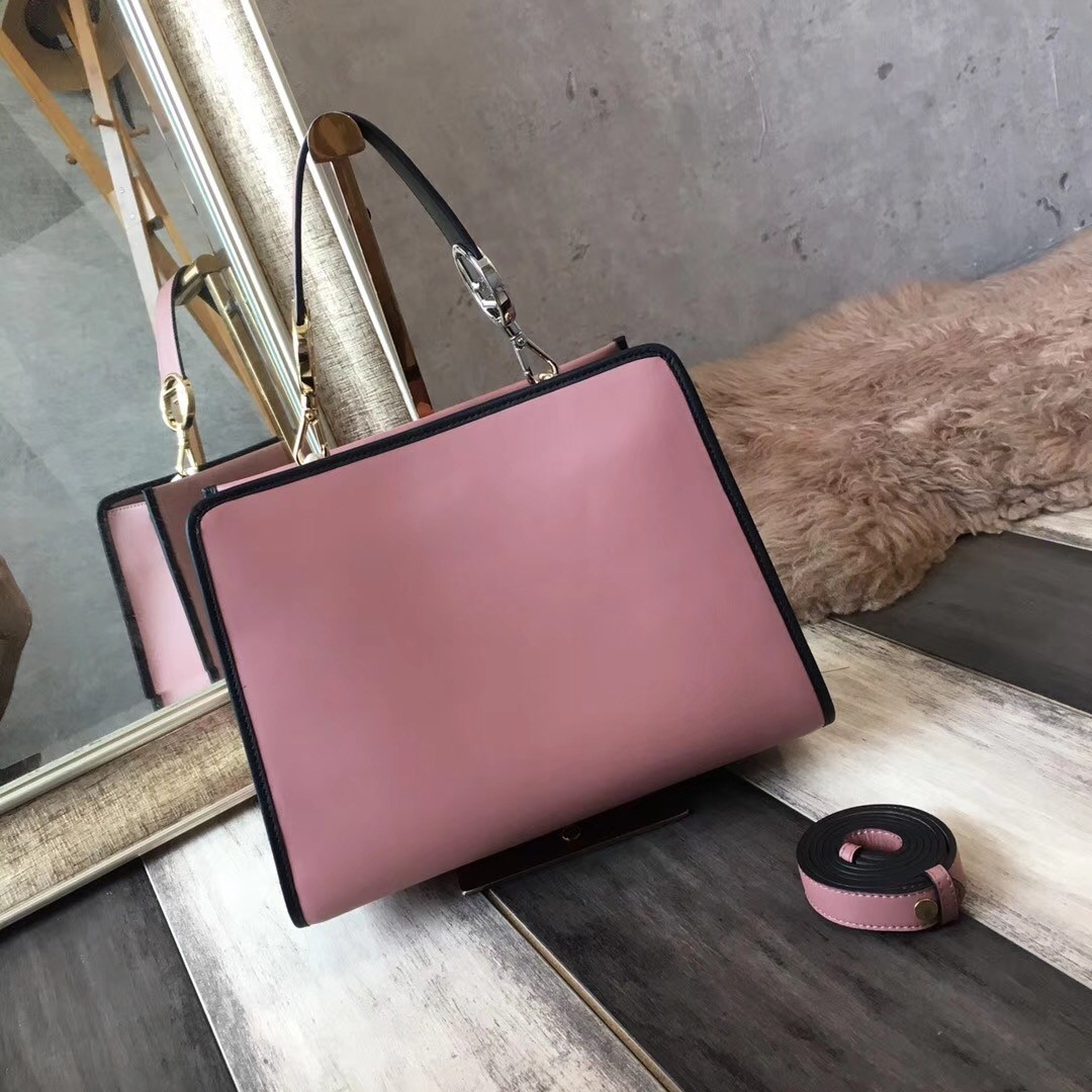F**di small runaway bag in pink calfskin leather
