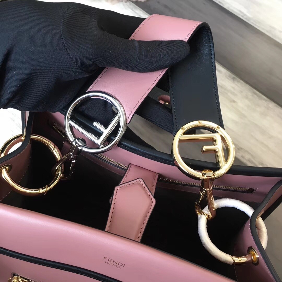 F**di small runaway bag in pink calfskin leather