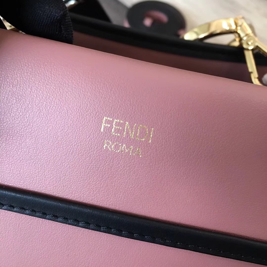 F**di small runaway bag in pink calfskin leather