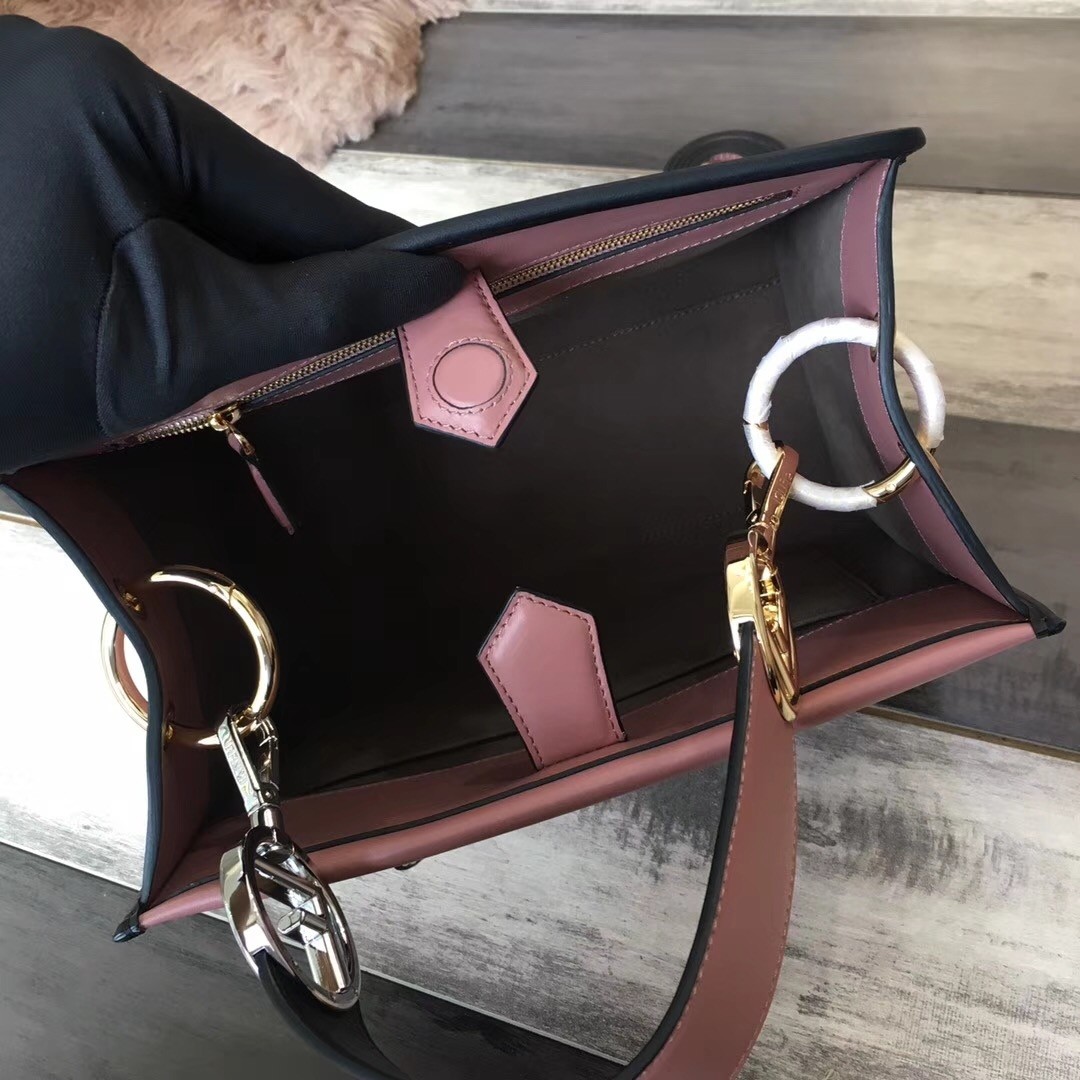 F**di small runaway bag in pink calfskin leather
