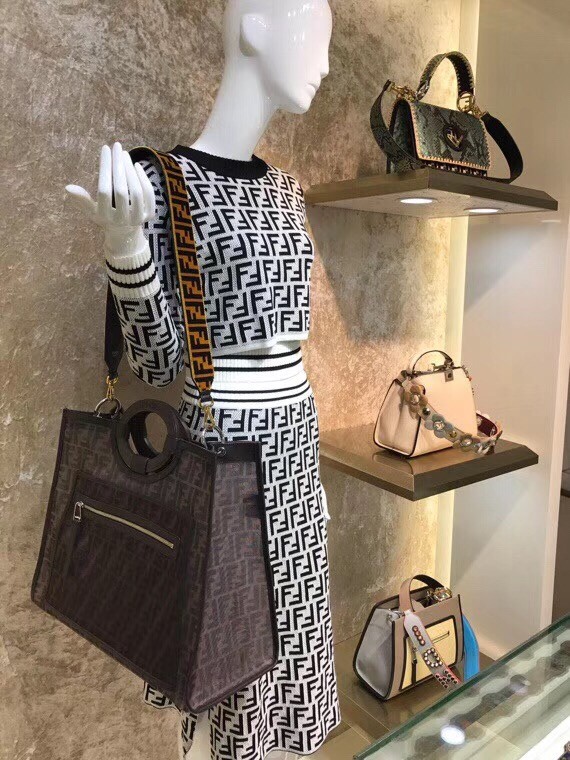 F**di large mesh runaway shopper bag