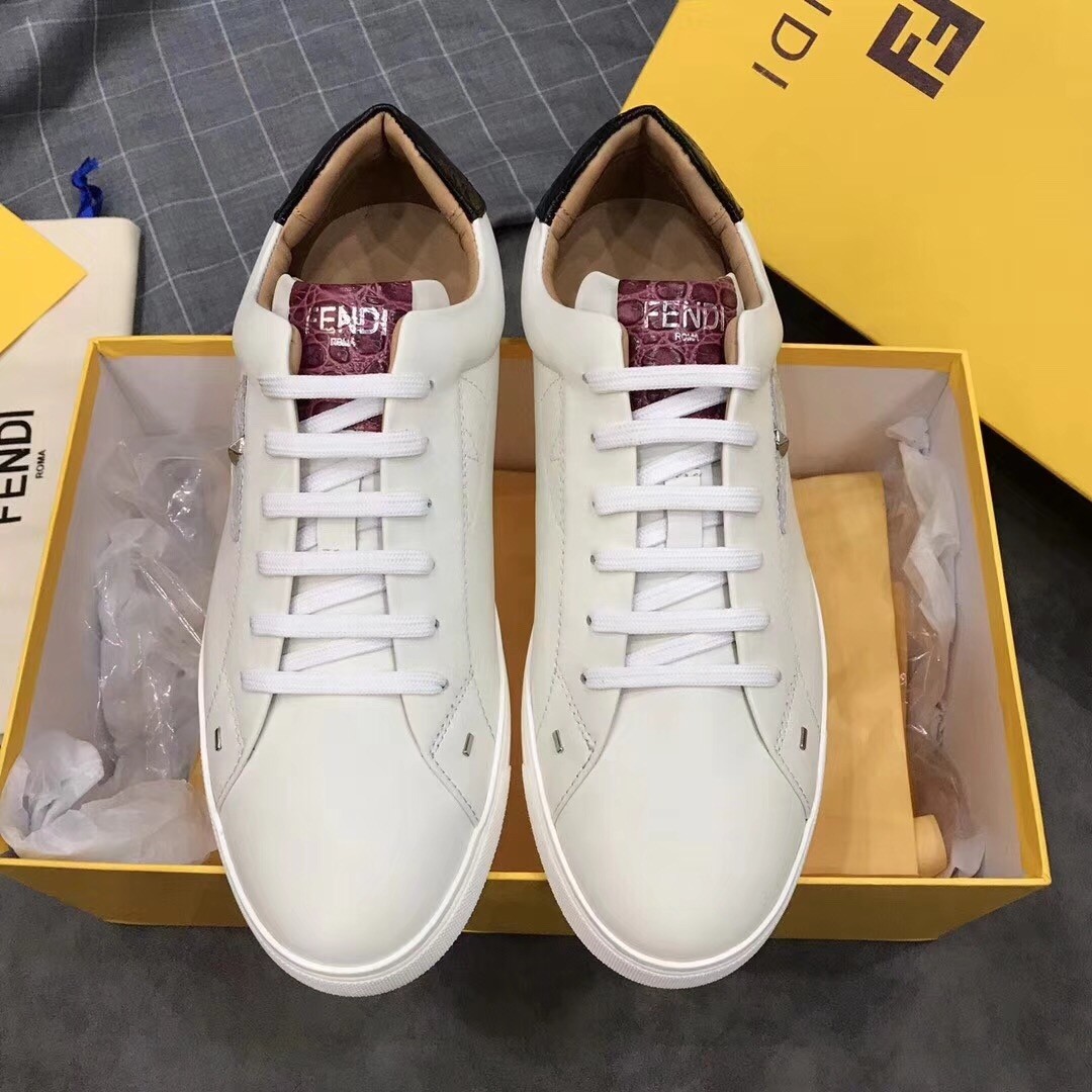 F**di white low-tops bag bugs eye sneakers