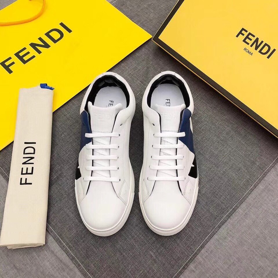 F**di blue sprayed low-tops bag bugs sneakers