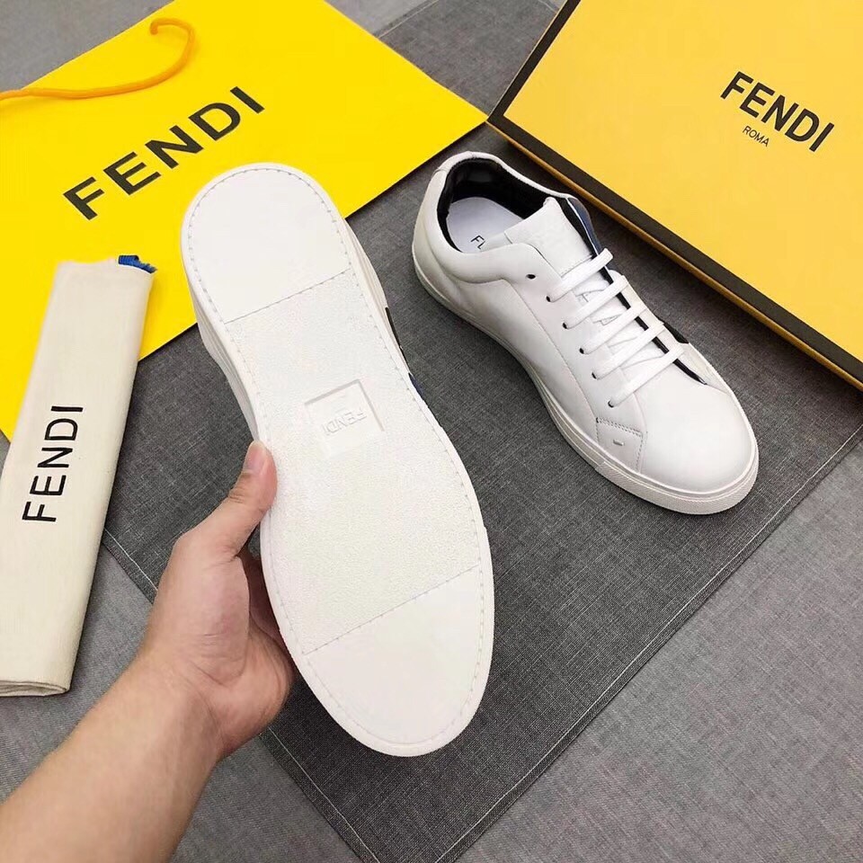F**di blue sprayed low-tops bag bugs sneakers