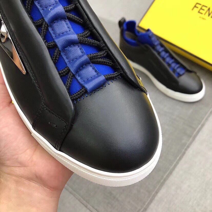F**di black contrast trim bag bugs eyes sneakers
