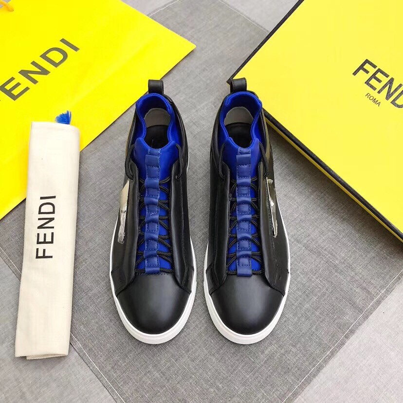F**di black contrast trim bag bugs eyes sneakers