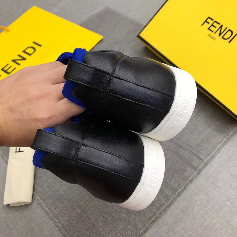 F**di black contrast trim bag bugs eyes sneakers