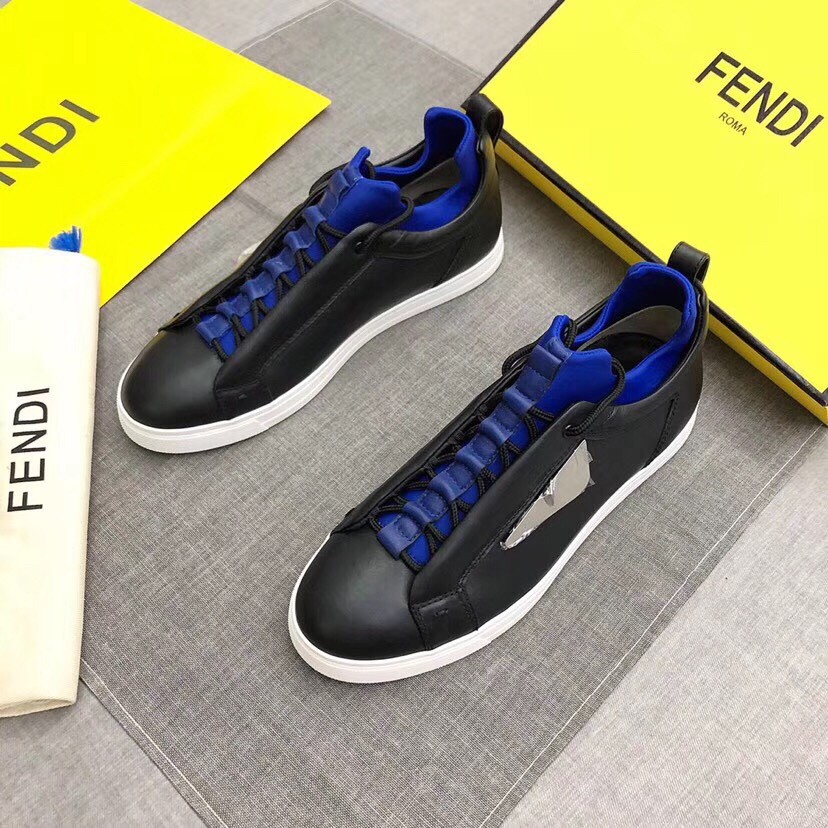 F**di black contrast trim bag bugs eyes sneakers