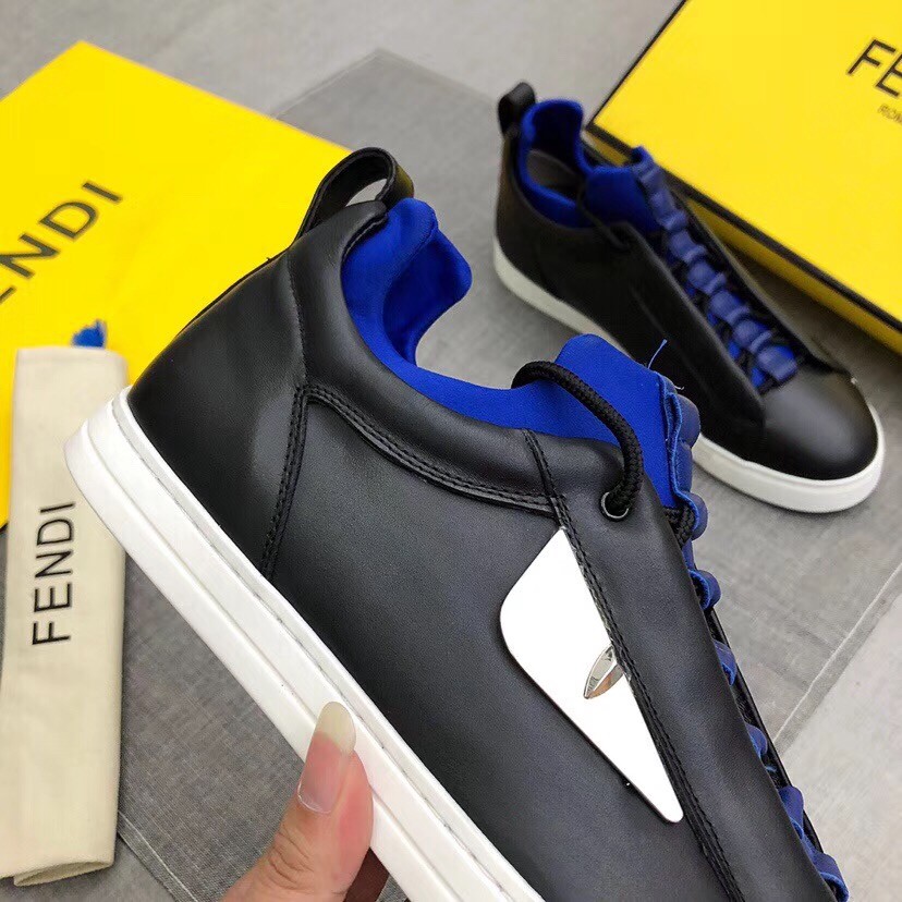 F**di black contrast trim bag bugs eyes sneakers