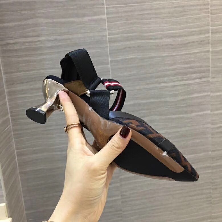F**di multicolor mesh colibri slingbacks 55mm