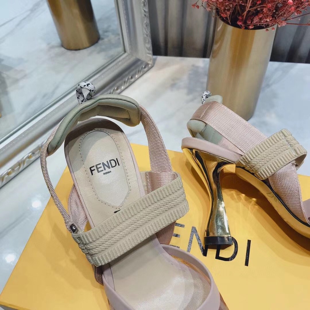 F**di pink mesh colibri slingbacks 85mm pumps