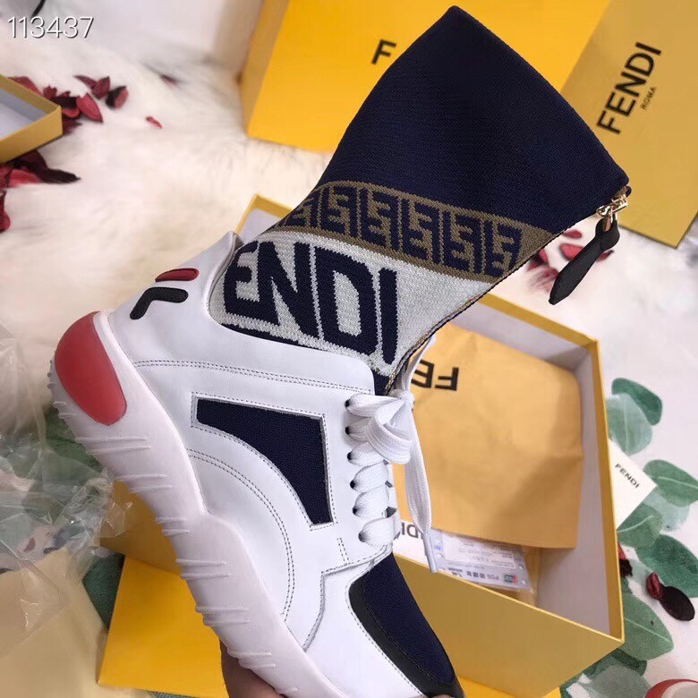 F**di multicoloured tech fabric high-tops sneakers