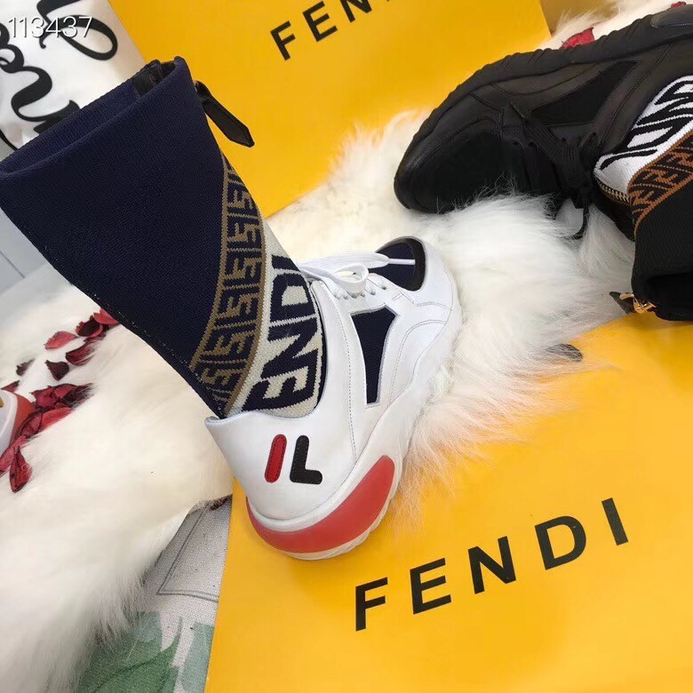 F**di multicoloured tech fabric high-tops sneakers