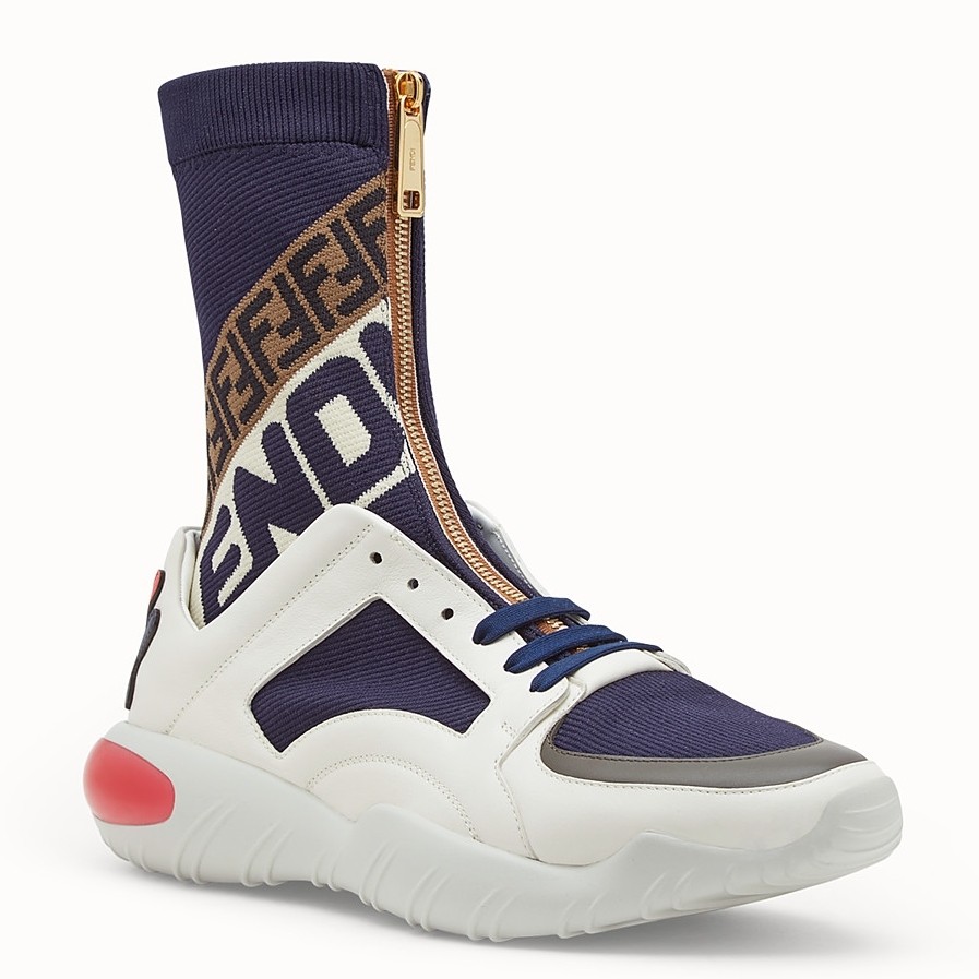 F**di multicoloured tech fabric high-tops sneakers