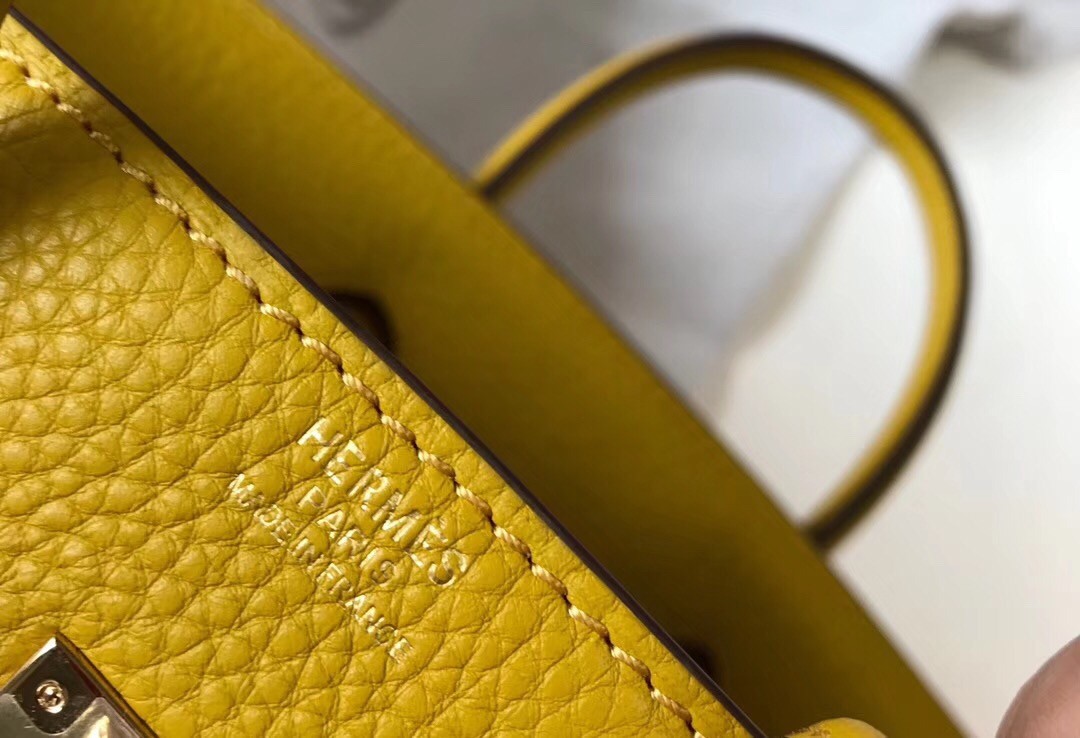 H**mes birkin 25cm bag in soleil clemence leather