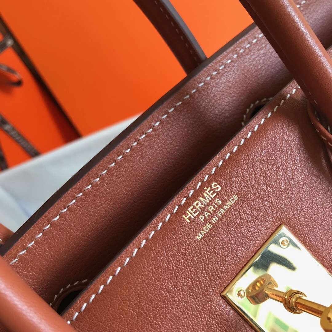 H**mes birkin 30cm bag in canvas with barenia leather