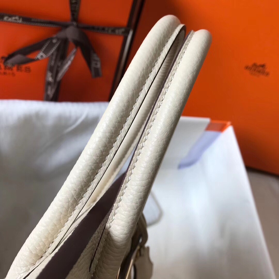 H**mes birkin 30cm bag in beton clemence leather