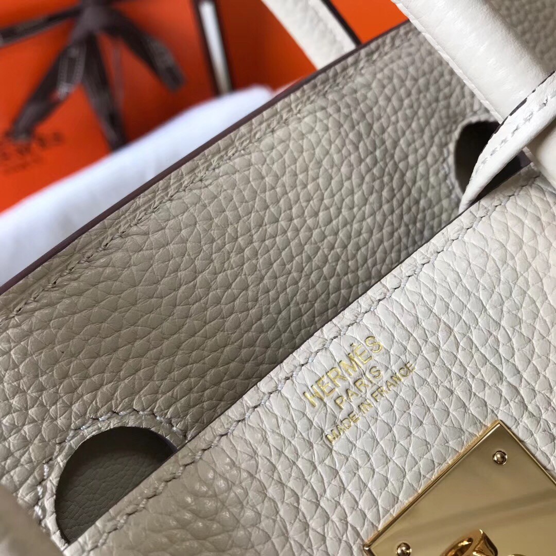 H**mes birkin 30cm bag in beton clemence leather