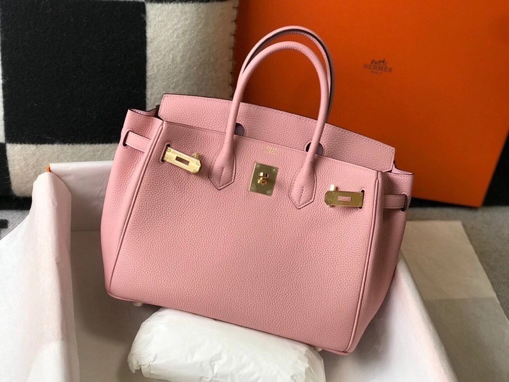 H**mes pink clemence birkin 30cm bag ghw