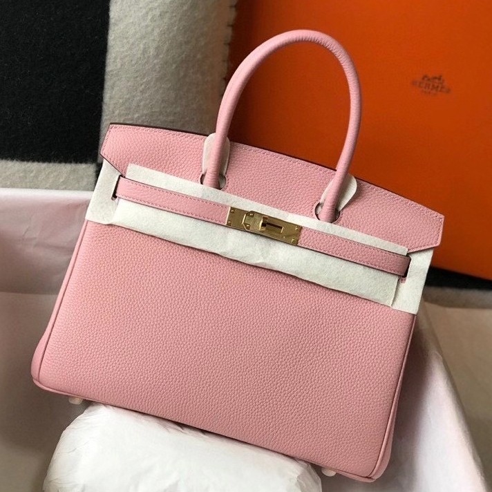 H**mes pink clemence birkin 30cm bag ghw