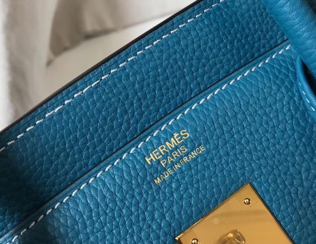 H**mes blue jean clemence birkin 35cm bag