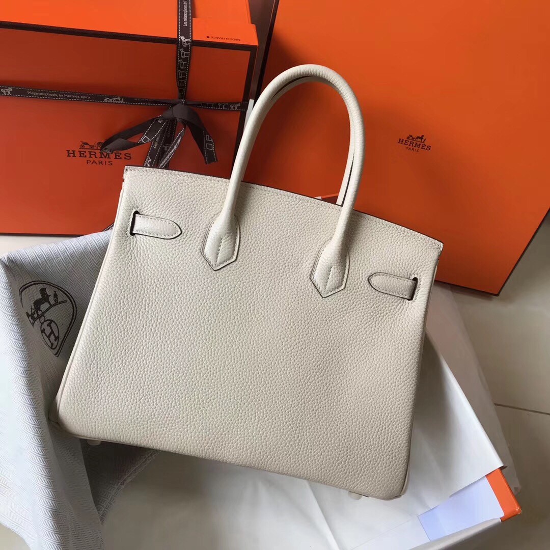 H**mes birkin 35cm bag in beton clemence leather