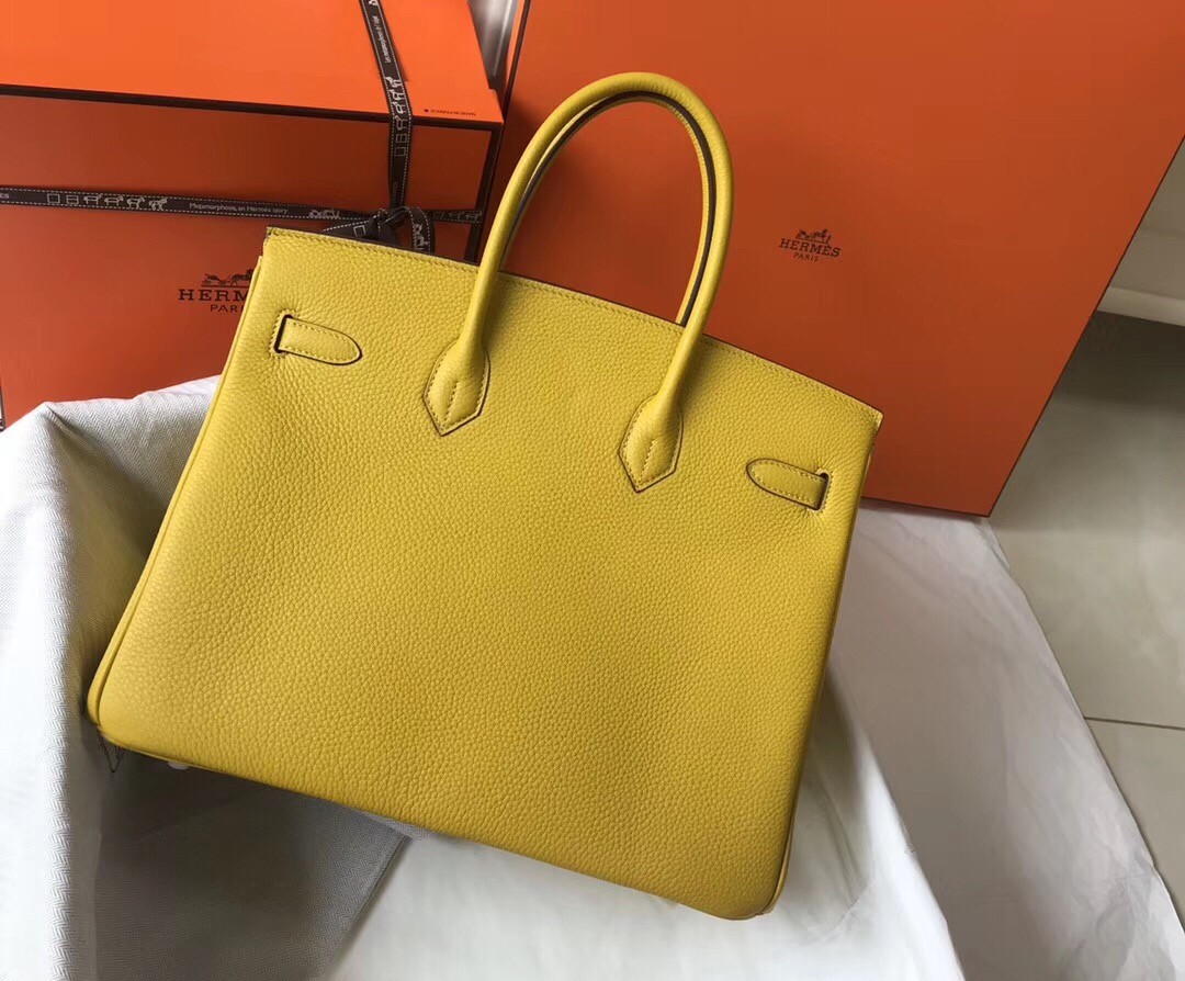 H**mes birkin 35cm bag in soleil clemence leather
