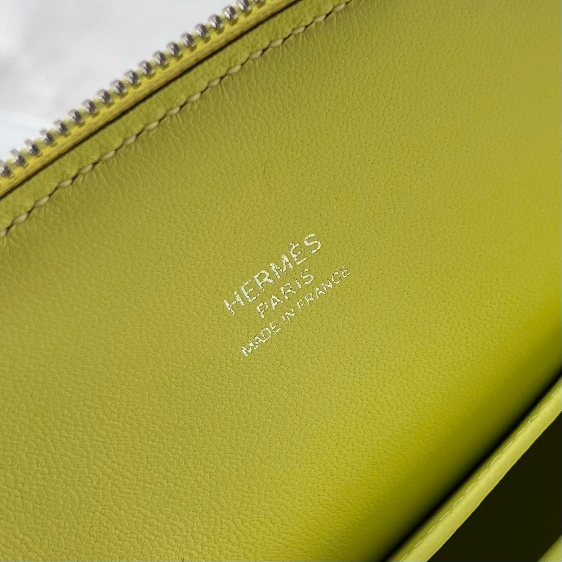H**mes bolide 1923 mini handmade bag in jaune bourgeon chevre mysore leather