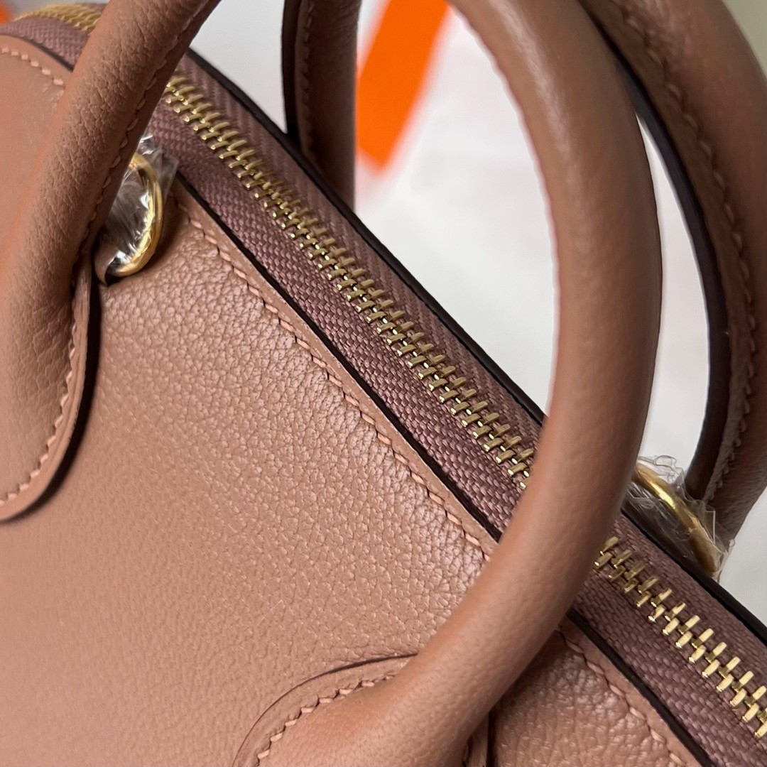 H**mes bolide 1923 mini handmade bag in quebracho chevre mysore leather