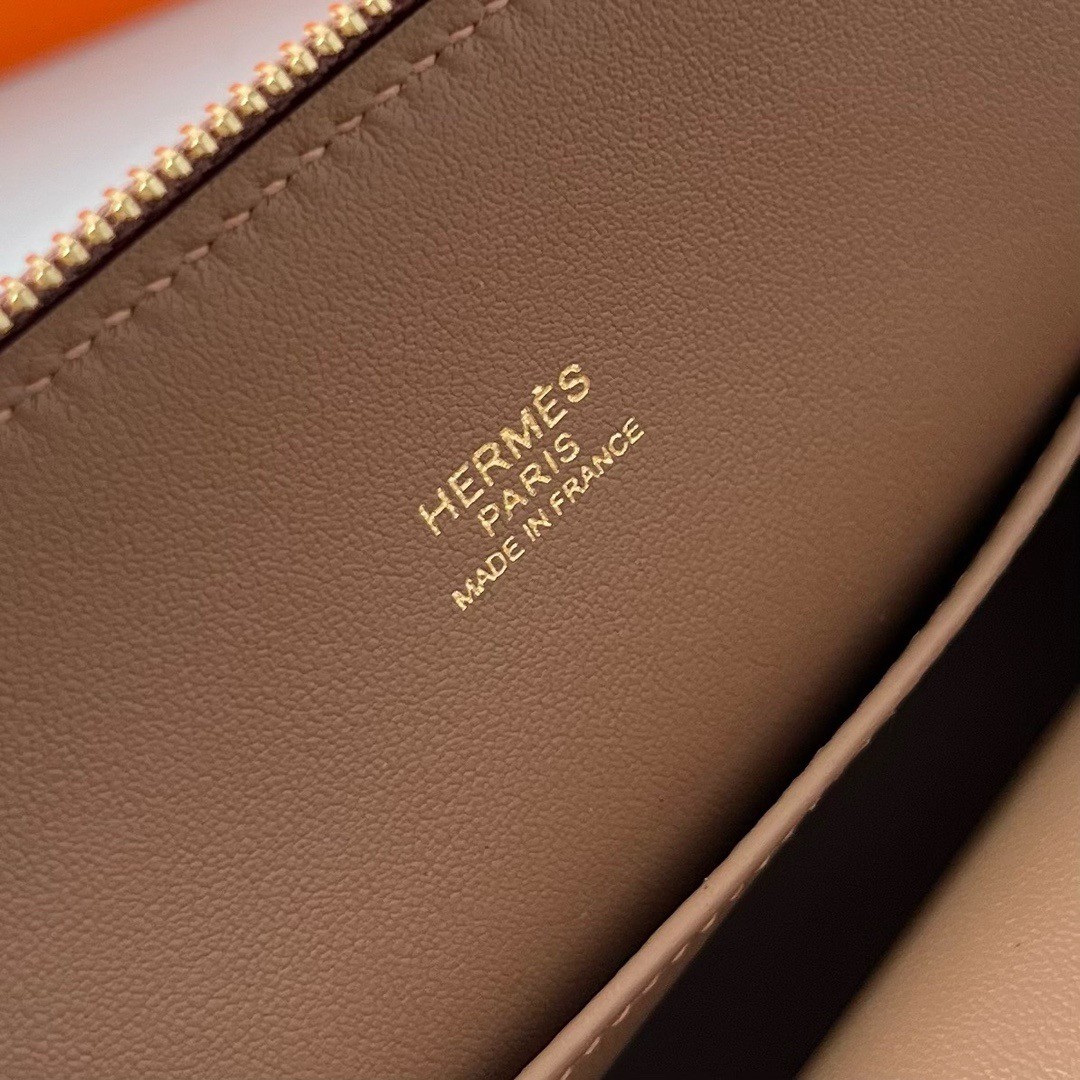 H**mes bolide 1923 mini handmade bag in quebracho chevre mysore leather