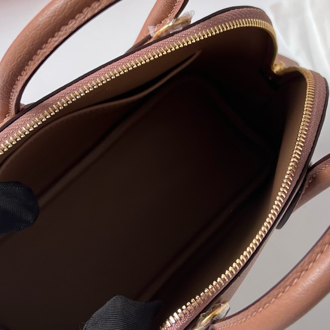 H**mes bolide 1923 mini handmade bag in quebracho chevre mysore leather