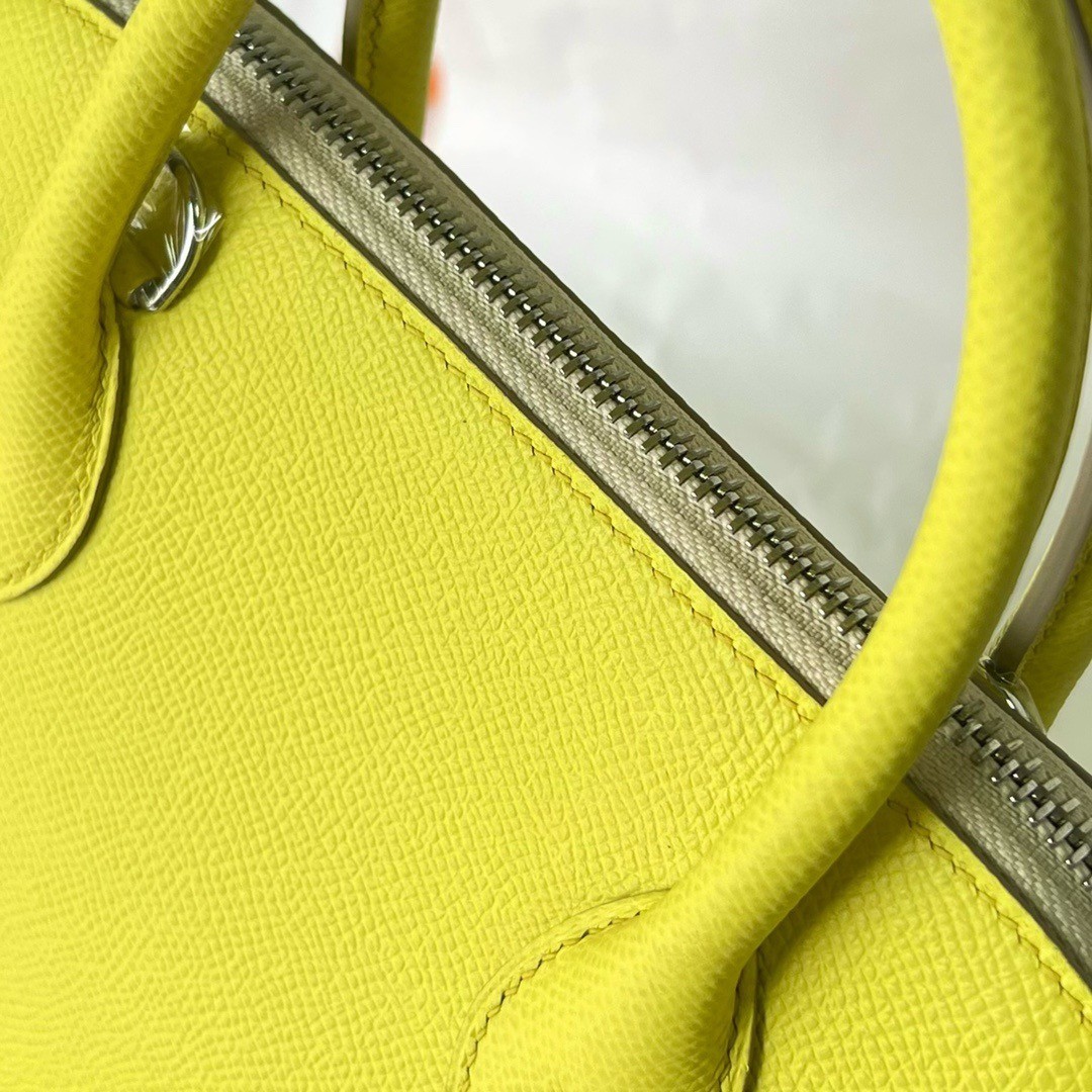 H**mes bolide 1923 25 handmade bag in lime epsom calfskin