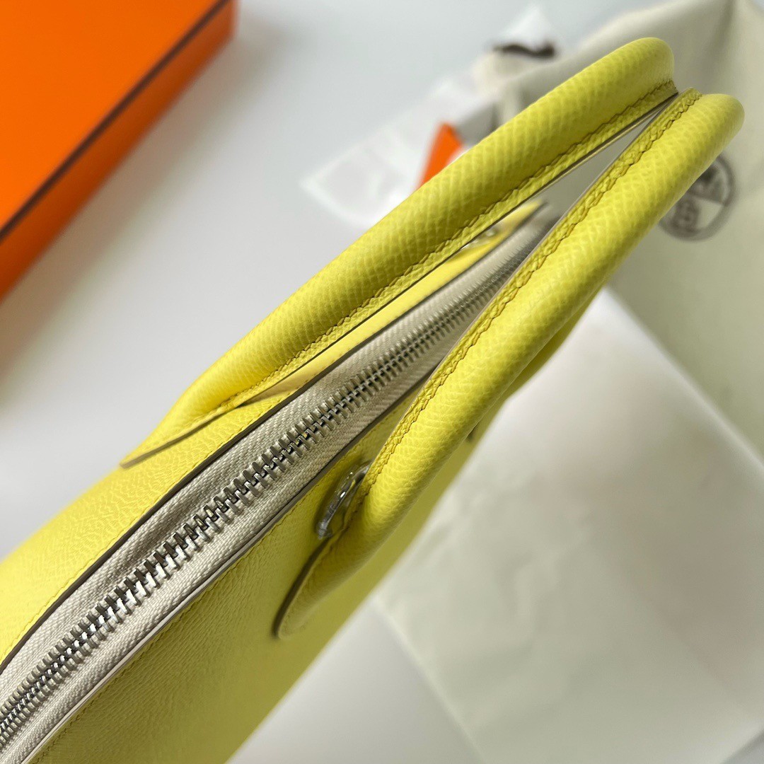 H**mes bolide 1923 25 handmade bag in lime epsom calfskin
