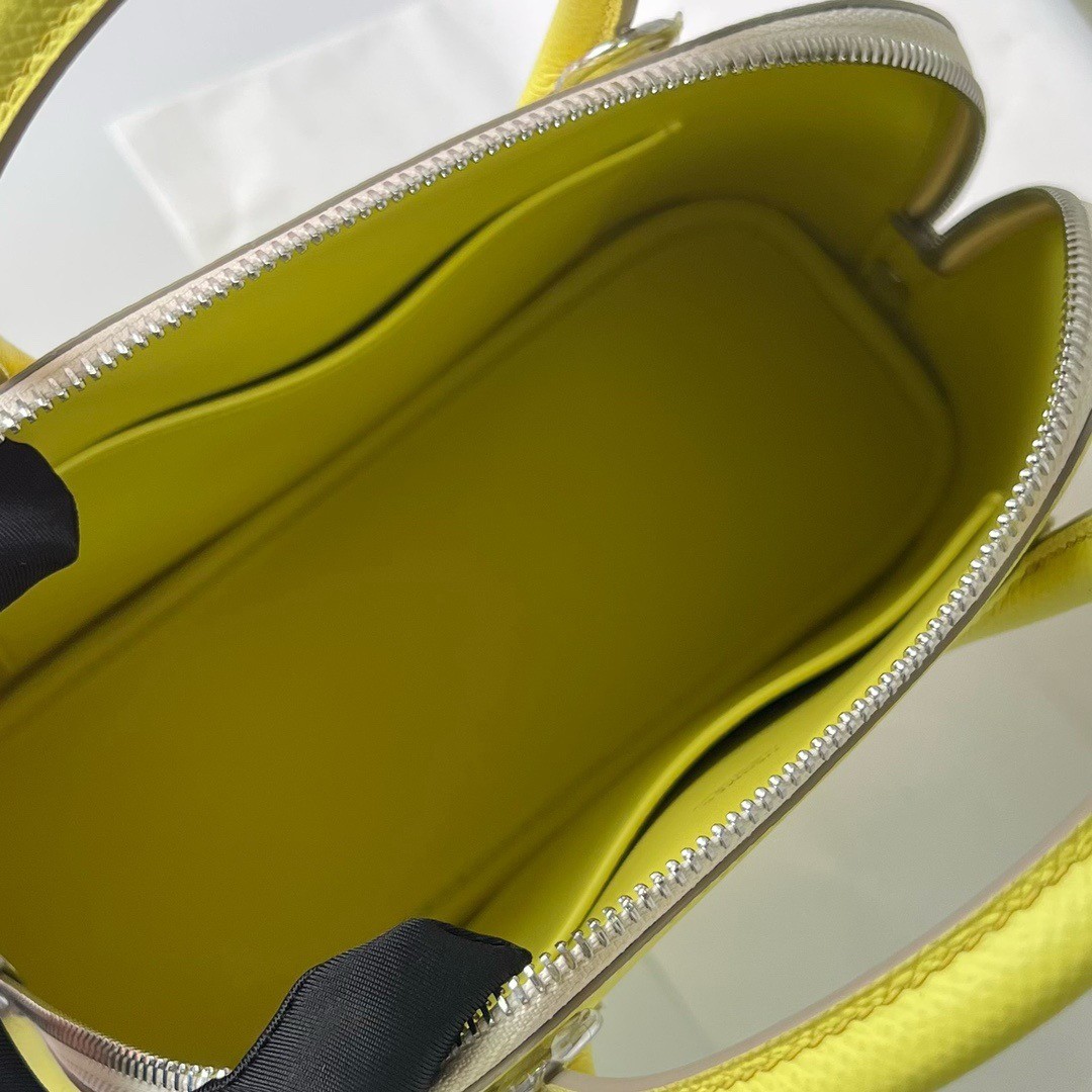 H**mes bolide 1923 25 handmade bag in lime epsom calfskin