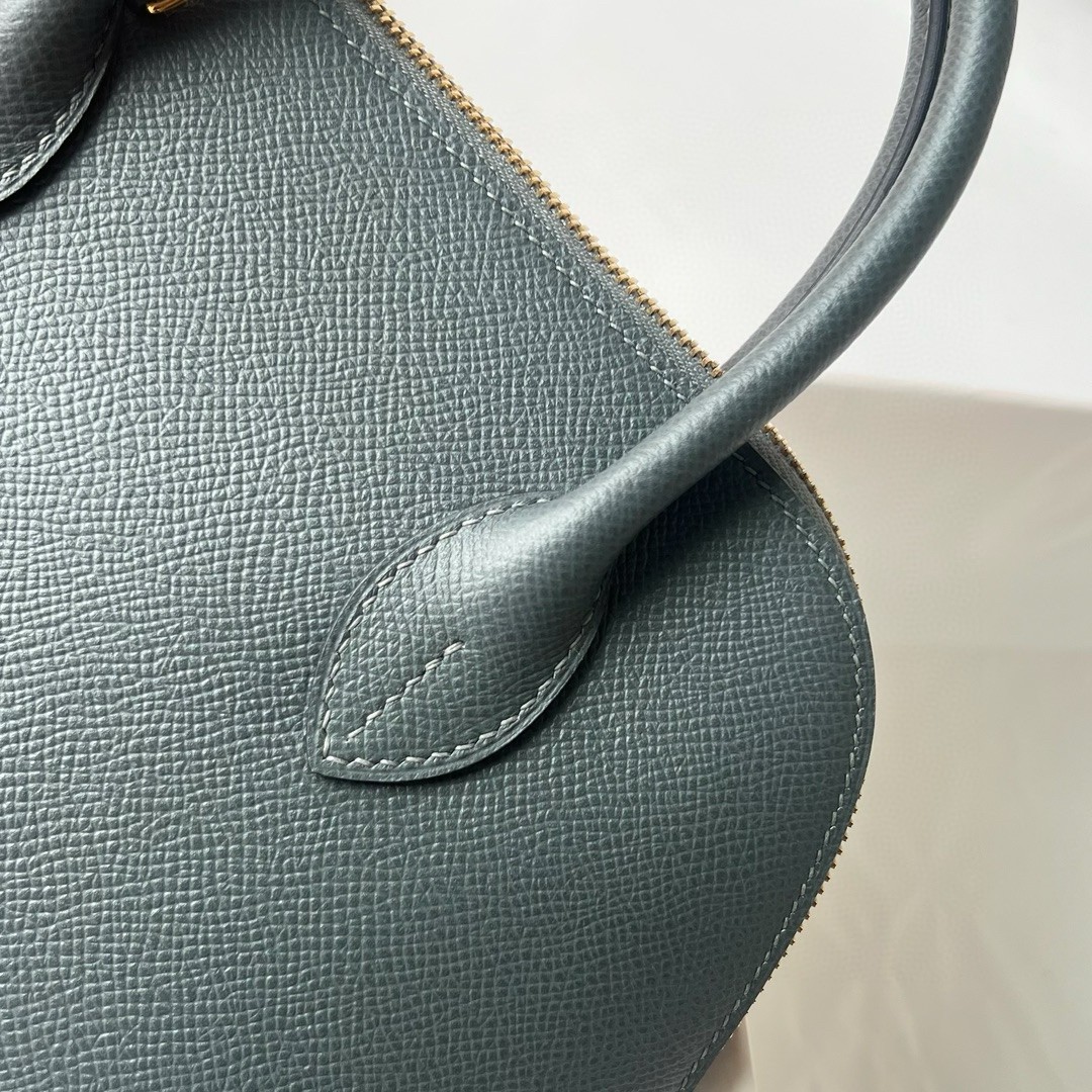 H**mes bolide 1923 25 handmade bag in vert amande epsom calfskin