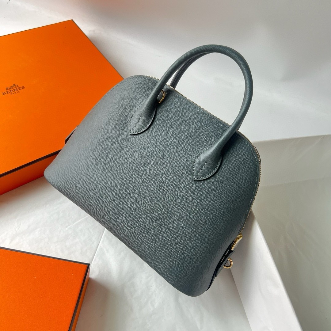 H**mes bolide 1923 25 handmade bag in vert amande epsom calfskin