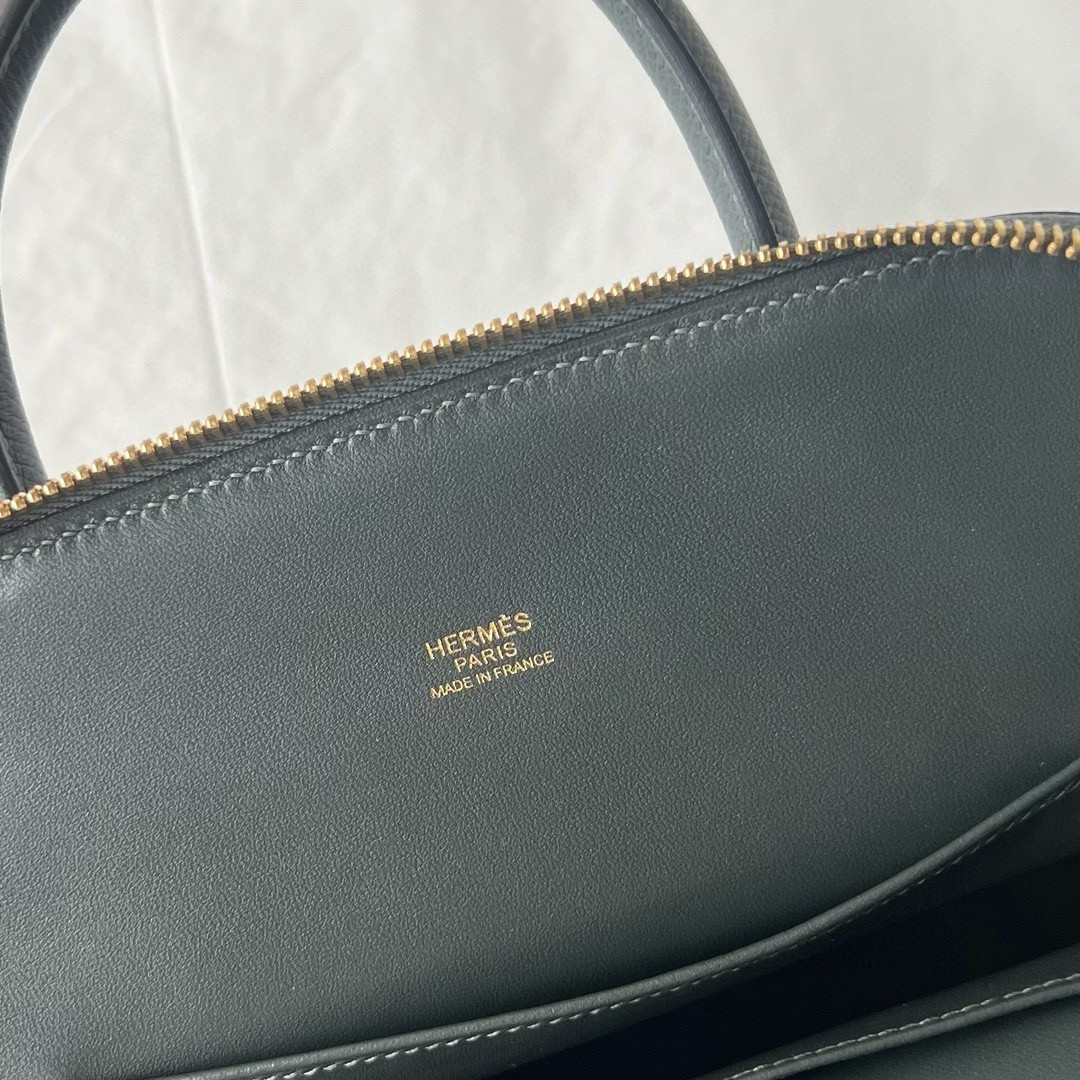 H**mes bolide 1923 25 handmade bag in vert amande epsom calfskin