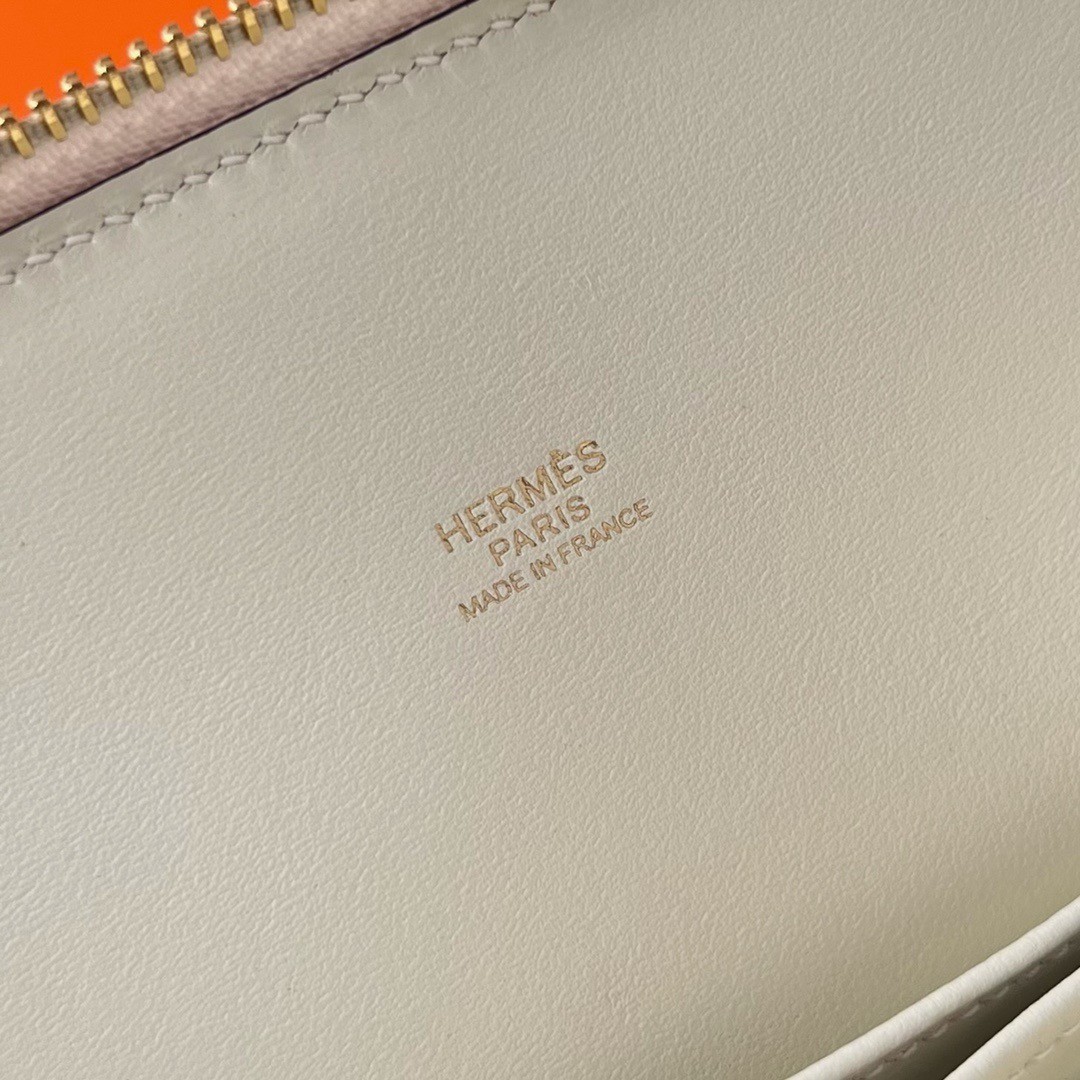 H**mes bolide 1923 25 handmade bag in nata evercolor calfskin