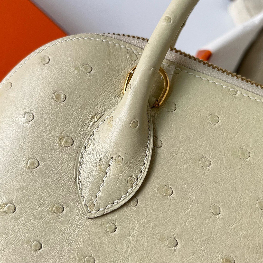 H**mes bolide 1923 25 handmade bag in parchemin ostrich leather