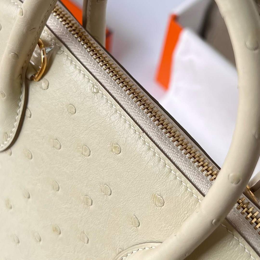 H**mes bolide 1923 25 handmade bag in parchemin ostrich leather