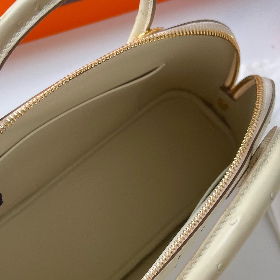 H**mes bolide 1923 25 handmade bag in parchemin ostrich leather