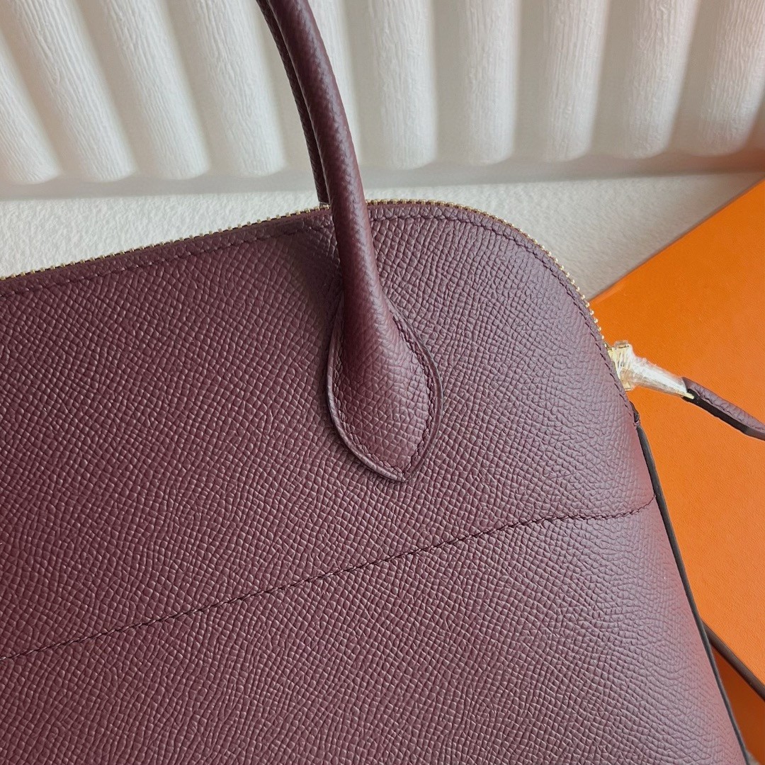 H**mes bolide 1923 25 handmade bag in bordeaux epsom calfskin