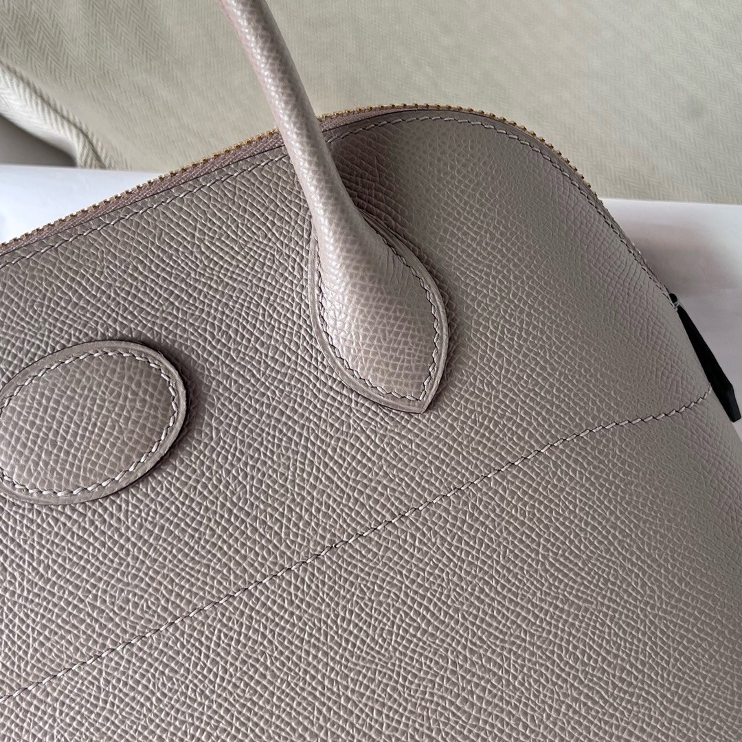 H**mes bolide 1923 27 handmade bag in gris asphalt epsom calfskin