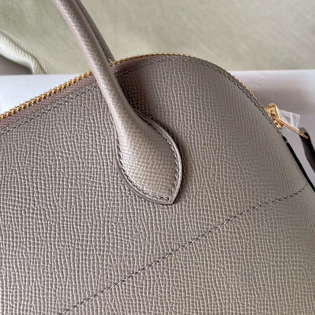 H**mes bolide 1923 27 handmade bag in gris asphalt epsom calfskin