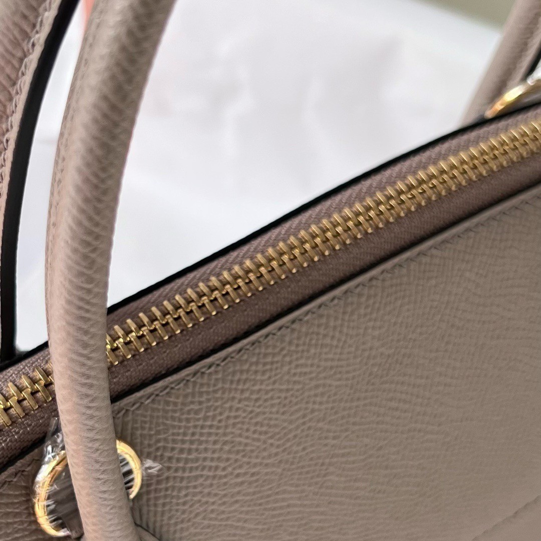 H**mes bolide 1923 27 handmade bag in gris asphalt epsom calfskin