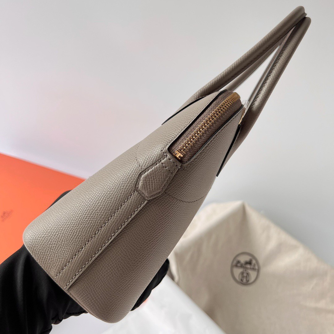 H**mes bolide 1923 27 handmade bag in gris asphalt epsom calfskin